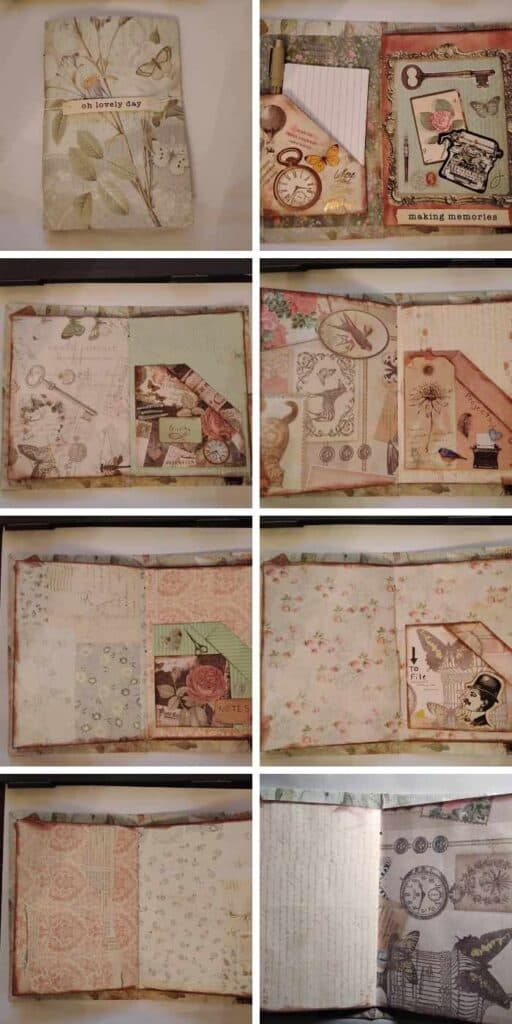 photo collage for a junk journal index card case 